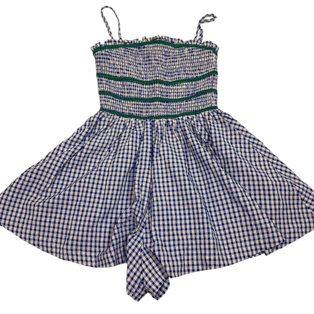 Free People Womens Size S Bali Checked Out Printed Playsuit